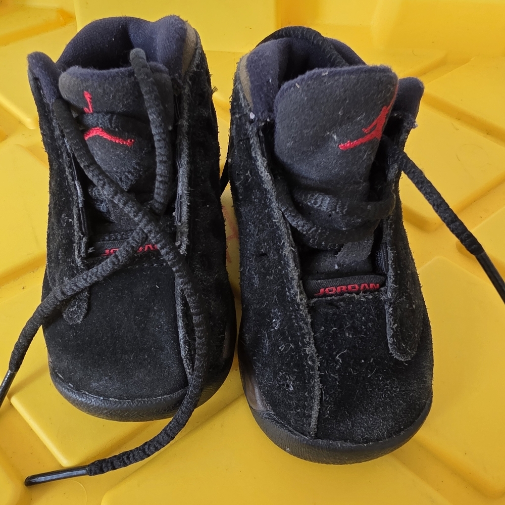 Jordan Black High-Top Sneakers with Suede Texture